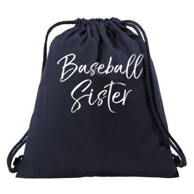 Supportive Baseball Gift Cute Baseball Sister Gift Drawstring Bag