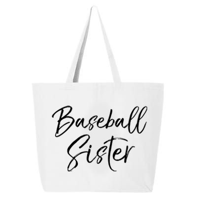 Supportive Baseball Gift Cute Baseball Sister Gift 25L Jumbo Tote