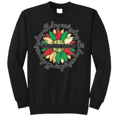 Sunflower Black Girl Queen Black History Month Juneteenth Sweatshirt