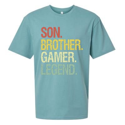 Son Brother Gamer Legend Video Gaming Gifts  Sueded Cloud Jersey T-Shirt