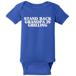 Stand Back Grandpa Is Grilling Father's Day Bbq Cook Love Gift Baby Bodysuit