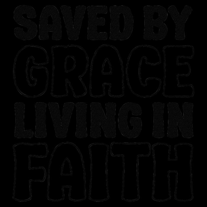 Saved By Grace Living In Faith Inspirational Biblical 16 in Basic Backpack