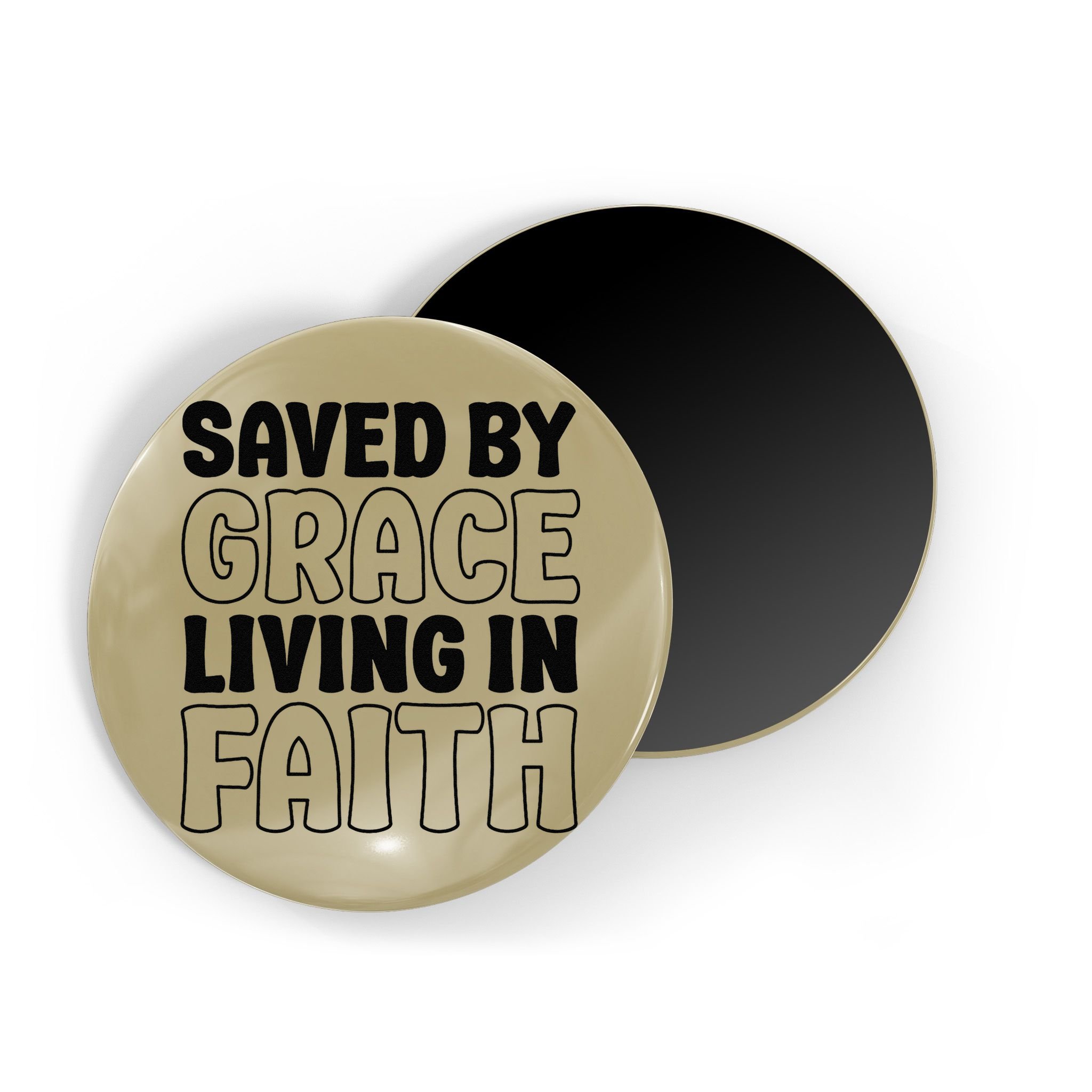 Saved By Grace Living In Faith Inspirational Biblical Magnet