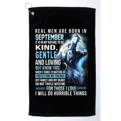 September Birthday Gift Golf Towel