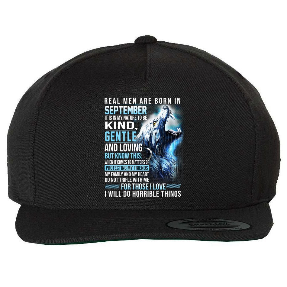September Birthday Gift Wool Snapback Cap