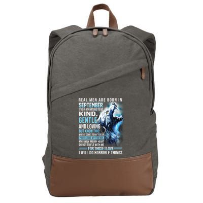 September Birthday Gift Cotton Canvas Backpack