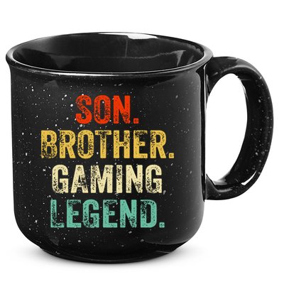 Son Brother Gaming Legend Gamer Gaming 15oz Campfire Ceramic Mug