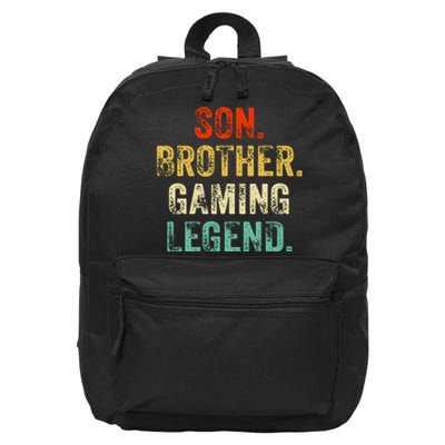 Son Brother Gaming Legend Gamer Gaming 16 in Basic Backpack