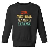 Son Brother Gaming Legend Gamer Gaming Toddler Sweatshirt