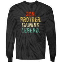 Son Brother Gaming Legend Gamer Gaming Tie-Dye Long Sleeve Shirt