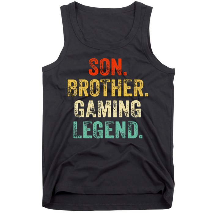 Son Brother Gaming Legend Gamer Gaming Tank Top