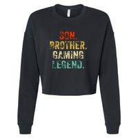 Son Brother Gaming Legend Gamer Gaming Cropped Pullover Crew