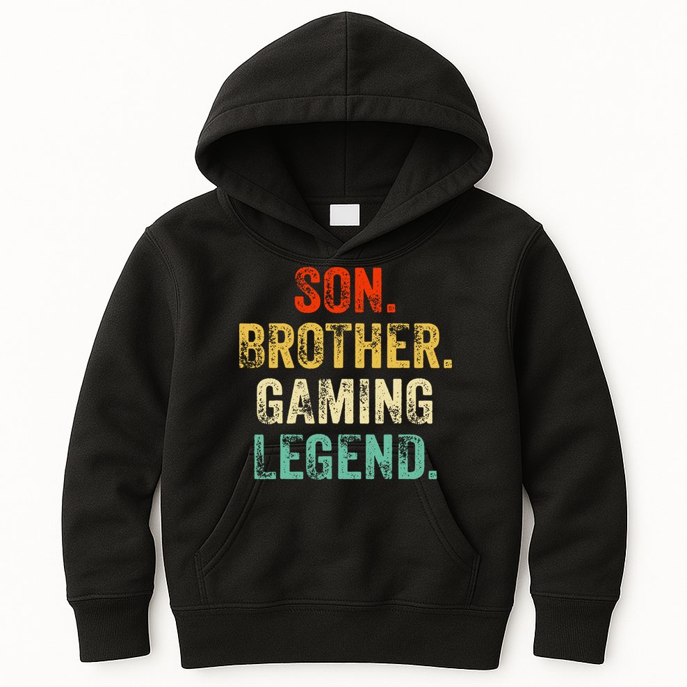 Son Brother Gaming Legend Gamer Gaming Kids Hoodie