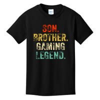 Son Brother Gaming Legend Gamer Gaming Kids T-Shirt