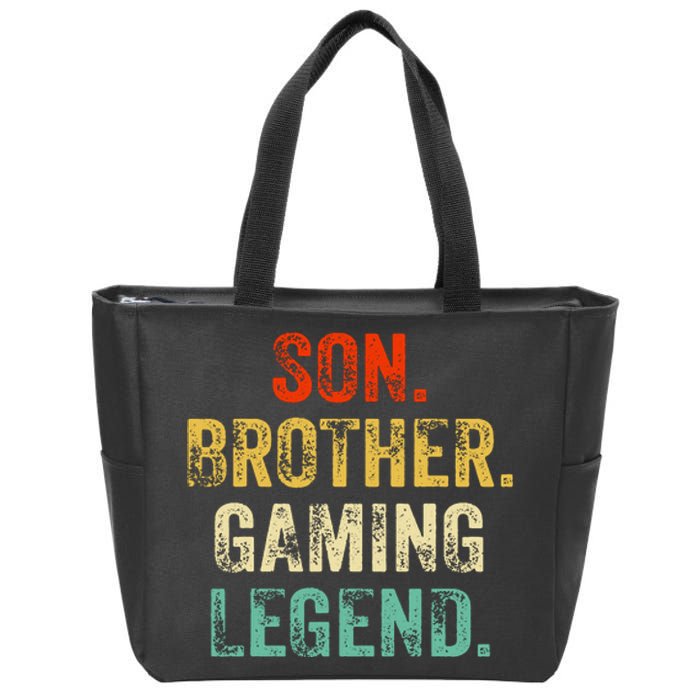 Son Brother Gaming Legend Gamer Gaming Zip Tote Bag