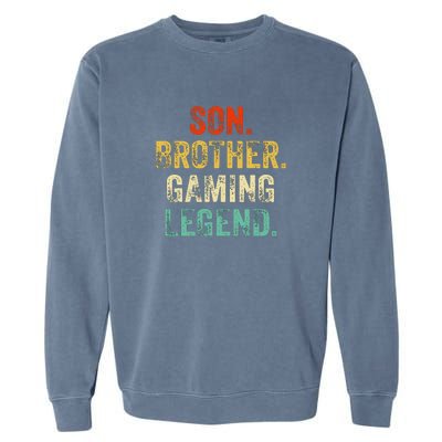 Son Brother Gaming Legend Gamer Gaming Garment-Dyed Sweatshirt