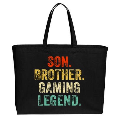 Son Brother Gaming Legend Gamer Gaming Cotton Canvas Jumbo Tote