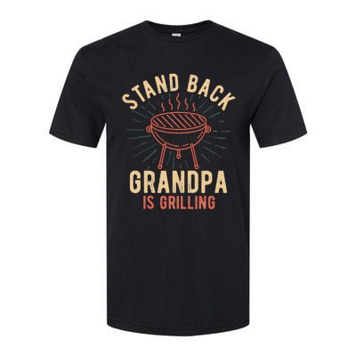 Stand Back Grandpa Is Grilling Vintage Gift For Him BBQ Fun Softstyle CVC T-Shirt