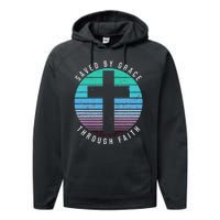 Saved By Grace Through Faith Ephesians 28 Bible Religious Performance Fleece Hoodie