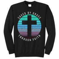 Saved By Grace Through Faith Ephesians 28 Bible Religious Sweatshirt