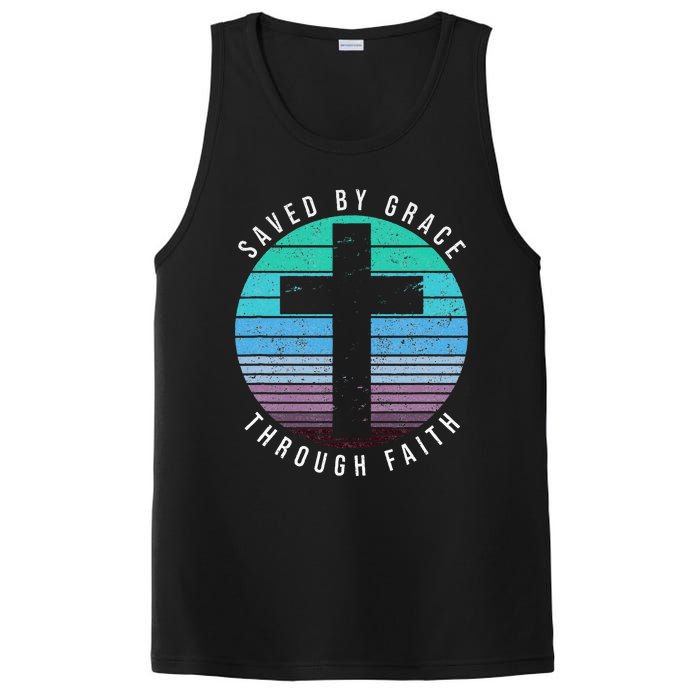 Saved By Grace Through Faith Ephesians 28 Bible Religious PosiCharge Competitor Tank