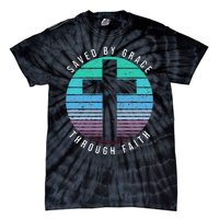 Saved By Grace Through Faith Ephesians 28 Bible Religious Tie-Dye T-Shirt