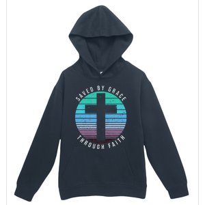 Saved By Grace Through Faith Ephesians 28 Bible Religious Urban Pullover Hoodie