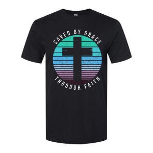 Saved By Grace Through Faith Ephesians 28 Bible Religious Softstyle CVC T-Shirt