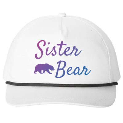 Sister Bear Gift Christmas Papa Bear Mama Bear Bear Meaningful Gift Snapback Five-Panel Rope Hat