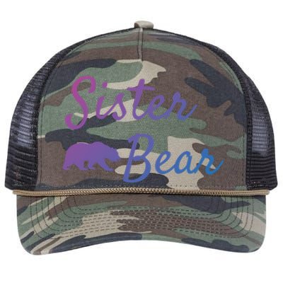 Sister Bear Gift Christmas Papa Bear Mama Bear Bear Meaningful Gift Retro Rope Trucker Hat Cap