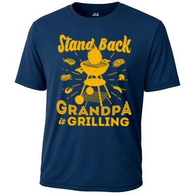 Stand Back Grandpa Is Grilling Performance Shirt