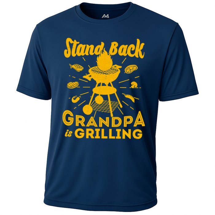 Stand Back Grandpa Is Grilling Cooling Performance Crew T-Shirt