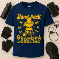Stand Back Grandpa Is Grilling Cooling Performance Crew T-Shirt