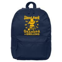 Stand Back Grandpa Is Grilling 16 in Basic Backpack