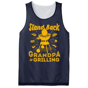 Stand Back Grandpa Is Grilling Mesh Reversible Basketball Jersey Tank