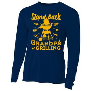 Stand Back Grandpa Is Grilling Cooling Performance Long Sleeve Crew