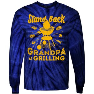 Stand Back Grandpa Is Grilling Tie-Dye Long Sleeve Shirt