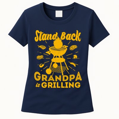 Stand Back Grandpa Is Grilling Womens T-Shirt