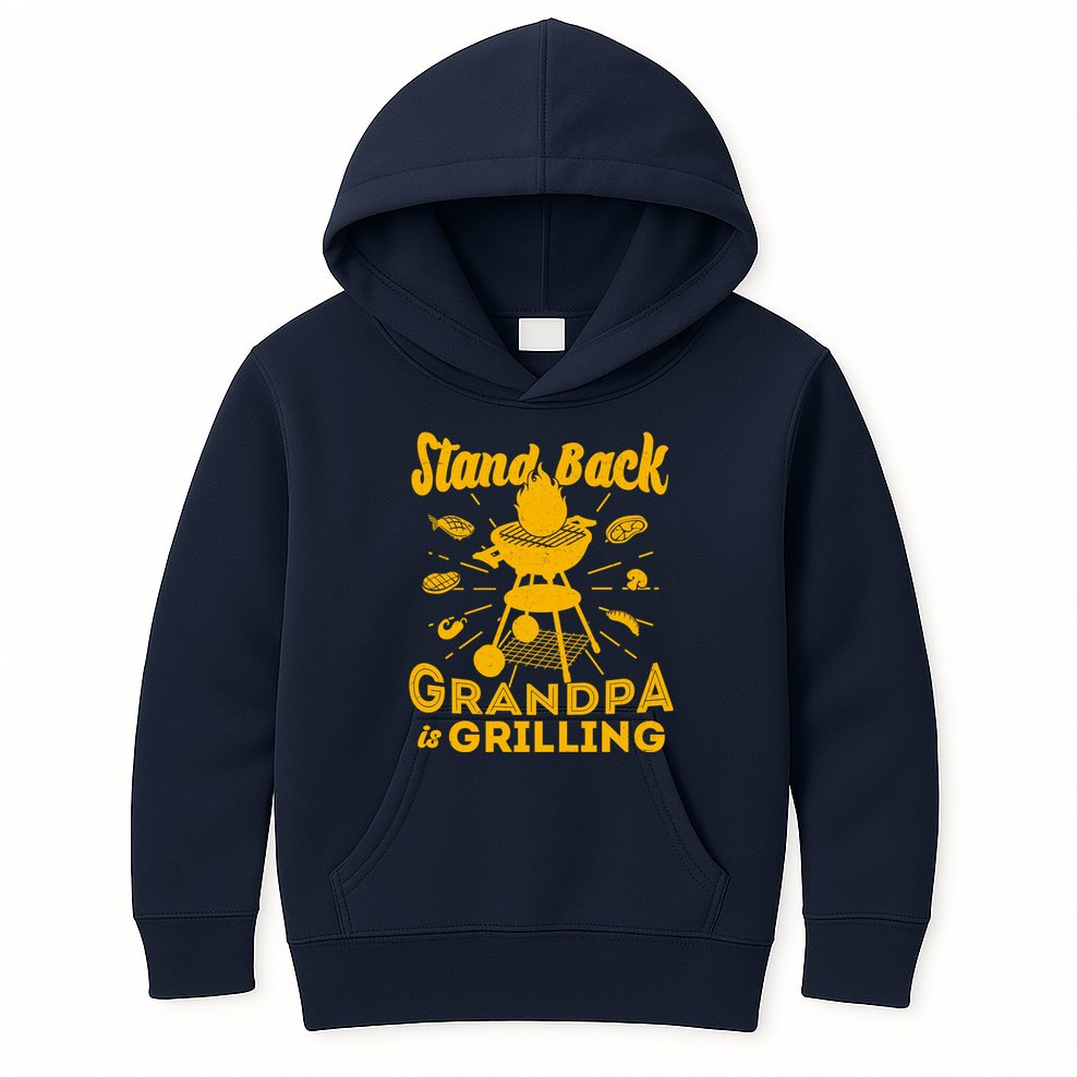 Stand Back Grandpa Is Grilling Kids Hoodie