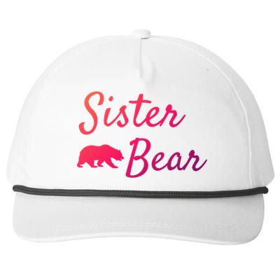 Sister Bear Gift Christmas Papa Bear Mama Bear Bear Meaningful Gift Snapback Five-Panel Rope Hat