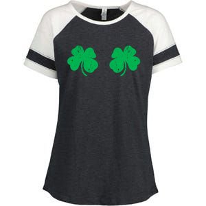 Shamrock Boobs Gift Irish St Patricks Day Gift Cool Gift Enza Ladies Jersey Colorblock Tee