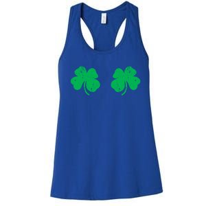 Shamrock Boobs Gift Irish St Patricks Day Gift Cool Gift Women's Racerback Tank