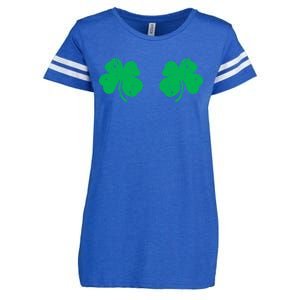 Shamrock Boobs Gift Irish St Patricks Day Gift Cool Gift Enza Ladies Jersey Football T-Shirt