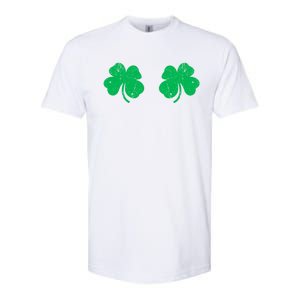 Shamrock Boobs Gift Irish St Patricks Day Gift Cool Gift Softstyle CVC T-Shirt