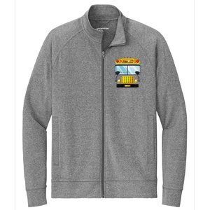 School Bus Halloween Costume Funny Bus Driver Stretch Full-Zip Cadet Jacket