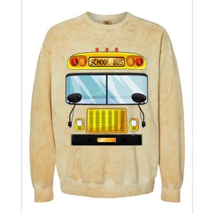 School Bus Halloween Costume Funny Bus Driver Colorblast Crewneck Sweatshirt