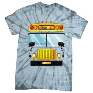 School Bus Halloween Costume Funny Bus Driver Tie-Dye T-Shirt