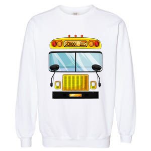 School Bus Halloween Costume Funny Bus Driver Garment-Dyed Sweatshirt