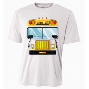 School Bus Halloween Costume Funny Bus Driver Cooling Performance Crew T-Shirt