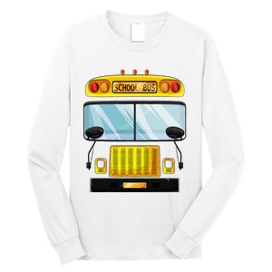 School Bus Halloween Costume Funny Bus Driver Long Sleeve Shirt